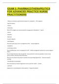 Exam 2&colon; Pharmacotherapeutics for Advanced Practice Nurse Practitioners