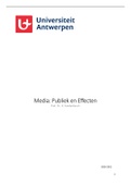 Samenvatting Media Publiek en Effecten 2020-2021