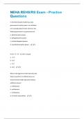 NEHA REHS&sol;RS Exam - Practice Questions Updated 2024&sol;2025 Verified 100&percnt;