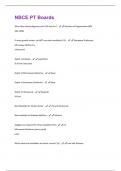 NBCE PT Boards  TEST &lpar;Graded A&plus; actual test&rpar;