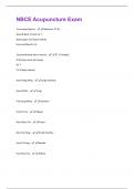 NBCE Acupuncture Exam  Latest 2024&sol;2025 Updated Questions and Answers Guaranteed 100&percnt; Success&period;
