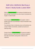 NUR 1211 &vert; NUR1211 Med Surg 1 Exam 1 Study Guide &vert; Latest 2024