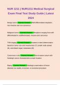NUR 1211 &vert; NUR1211 Medical Surgical Exam Final Test Study Guide &vert; Latest 2024