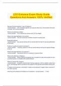  LEO Entrance Exam Study Guide Questions And Answers 100&percnt; Verified&period;