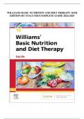 WILLIAMS BASIC NUTRITION AND DIET THERAPY 16TH EDITION BY STACI NIX&sol;COMPLETE GUIDE 2024-2025