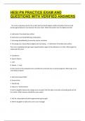 Hesi PN Practice Exam and Questions