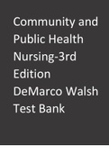 Exam (elaborations) NURS MISC  Community-and-Public-Health-Nursing-3rd Edition DeMarco Walsh Test Bank