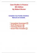 Solutions For Case Studies in Finance&comma; 8th Edition Bruner &lpar;All Chapters included&rpar;