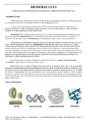 Biomolecules Lecture Notes