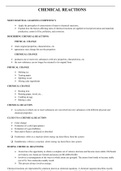 Chemical Reactions Lecture Notes