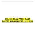 SCL1501 - Past Exam Papers (2015-2020) With ALL the Answers