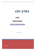 CIV3701 CIVIL PROCEDURE EXAM PACK 2020