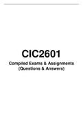 CIC2601 2021 Oct/Nov Compiled Questions and Answers