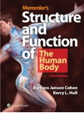 Test Bank Memmlers Structure and Function of the Human Body 12th Edition Cohen