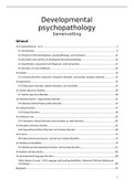 Everything you need to know for Developmental Psychopathology