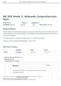 NR 509 Week 3: Midweek Comprehension Quiz_Larest Questions with Verified Answers 2021 | Chamberlain College of Nursing