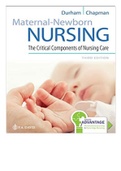 Test Bank for Maternal-Newborn Nursing The Critical Components of Nursing Care 3rd Edition Durham Chapman
