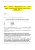 Week 2 NR505 Collaboration Caf&eacute; LATEST SOLUTION 100&percnt; CORRECT FALL-2021 AID GRADE A&plus;