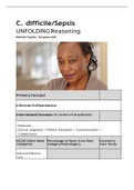 CLINICAL MENTAL HEALTH  510 week 5 C. difficile/Sepsis UNFOLDING Reasoning Minnie Taylor, 62 years old