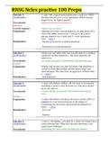 RNSG Nclex practive 100 Prepu &lpar;RATED A&rpar; Questions and Answers &vert; &lpar;Nursing&comma; Diabetes&comma; Correct Response&rpar; &vert; Highly Rated Paper &period;