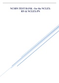 NCSBN TEST BANK - for the NCLEX-RN & NCLEX-PN