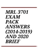 MRL 3701 INSOLVENCY LAW EXAM PACK ANSWERS &lpar;2019 -2014&rpar; AND 2020 BRIEF NOTES