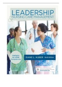 Test Bank Leadership and Nursing Care Management&comma; 6th Edition by Diane Huber&comma; M&period; Lindell Joseph - All Chapters&lpar;1- 27&rpar; &vert;&vert; A&plus; UPDATED 2025