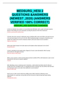 MEDSURG_HESI 2 QUESTIONS &ANSWERS (NEWEST ,2020) (ANSWERS VERIFIED 100% CORRECT)
