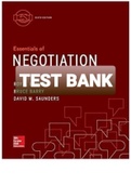 TEST BANK ESSENTIALS OF NEGOTIATION 6TH EDITION Roy J. Lewicki, Bruce Barry, David M. Saunders
