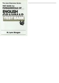 TEST BANK FOR FUNDAMENTALS OF ENGLISH GRAMMAR 2ND EDITION M. Lynn Morgan