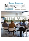 TEST BANK HUMAN RESOURCES MANAGEMENT IN CANADA DESSLER G&period;&comma; COLE N
