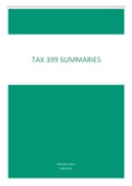 Tax 399 year summaries