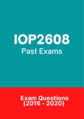 IOP2608 - Exam Prep. Questions (2016-2020)