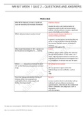 NR 507 WEEK 1 QUIZ 2 &ndash; QUESTIONS AND ANSWERS