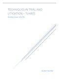 TLI4801 - Techniques In Trial And Litigation &lpar;TLI4801 ECP PORTFOLIO&rpar;