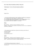 Bates&rsquo; Guide to Physical Examination and History Taking&comma; 12th Edition Test bank Chapter 1-20