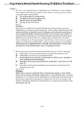 TEST BANK FOR PSYCHIATRIC MENTAL HEALTH NURSING 7TH EDITION BY VIDEBECK