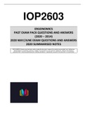 IOP2603 - PAST EXAM PACK SOLUTIONS & BRIEF NOTES