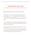 Lenin's Russia - Revolution, Civil war, war communism etc. - A level History notes 