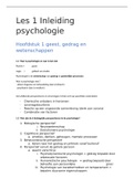 Samenvatting inleiding psychologie 
