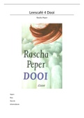 Leescafe Nederlands boek Dooi van Rascha Peper havo 5