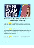 Study guide for Ted 300&colon; Training Environment Build&sol; 69 Q&A&sol; 2024-2025