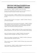 MAF 100  Bundled Exam Questions and CORRECT Answers