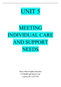 UNIT 5 ASSIGNMENT Meeting Individual Care and Support Needs (Raemona)