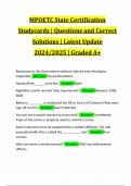 MPOETC State Certification Studycards &vert; Questions and Correct Solutions &vert; Latest Update 2024&sol;2025 &vert; Graded A&plus;