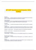 AP CSP Questions And Answers 100&percnt; Verified&period;