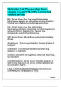 Medication Aide Pharmacology Basics Chapter 3 Exam With 100&percnt; Correct And Verified Answers