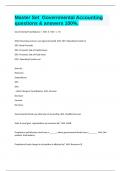 Master Set  Governmental Accounting questions & answers 100&percnt;&period;