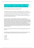 Governmental Accounting Chapters 5 and 6 questions with actual answers&period;