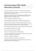 Pathophysiology FINAL EXAM- Rasmussen University questions and answers graded A&plus; 2024&sol;2025